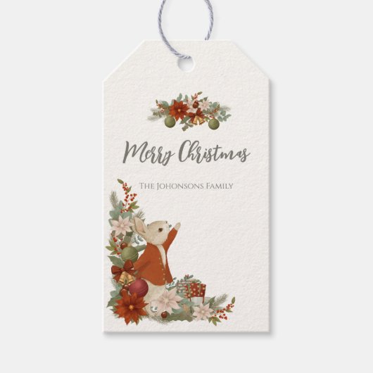 Peter Rabbit Christmas Cadeaulabel (Voorkant)