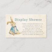 Peter Rabbit Display Douche Baby shower Informatiekaartje (Voorkant)
