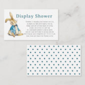 Peter Rabbit Display Douche Boy Baby shower Informatiekaartje (Voorkant / Achterkant)
