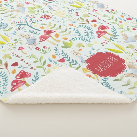 Peter Rabbit | Doorverwezen Waterverf patroon Sherpa Deken (3/4)