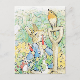 "Peter Rabbit Eats a Carrot" door Beatrix Potter Briefkaart