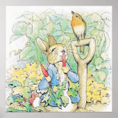 "Peter Rabbit Eats a Carrot" door Beatrix Potter Poster (Voorkant)