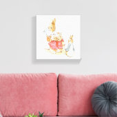 Peter Rabbit en zijn zusters (door Beatrix Potter) Canvas Afdruk (Insitu (Woonkamer))