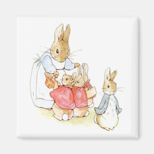 Peter Rabbit en zijn zusters (door Beatrix Potter) Magneet