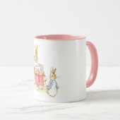 Peter Rabbit en zijn zusters (door Beatrix Potter) Mok (Voorkant rechts)