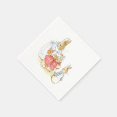 Peter Rabbit en zijn zusters (door Beatrix Potter) Servet (Hoek)