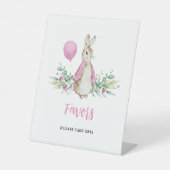 Peter Rabbit Favors Reclamebord Met Voetstuk (Voorkant)