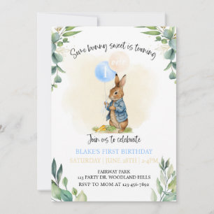 Peter Rabbit First Birthday, Bunny, 1ste verjaarda Kaart