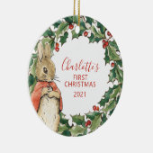 Peter Rabbit - Flopsy | Eerste Kerstdag Keramisch Ornament (Rechts)
