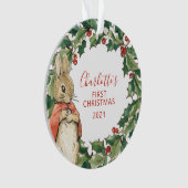 Peter Rabbit - Flopsy | Eerste Kerstdag Ornament (voorkant)