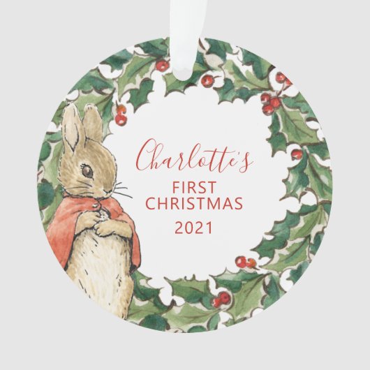 Peter Rabbit - Flopsy | Eerste Kerstdag Ornament (voorkant)