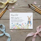 Peter Rabbit Floral Baby's eerste kunstbenodigdhed Informatiekaartje