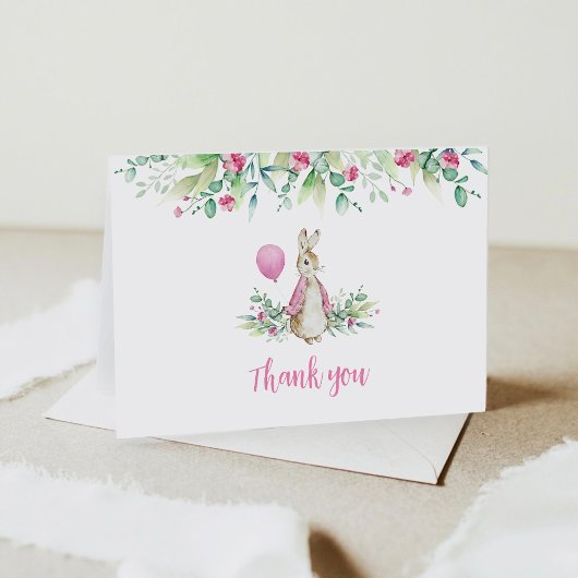 Peter Rabbit Folded Bedankt creditcard