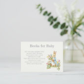 Peter Rabbit Garden Baby shower Boek voor Baby Informatiekaartje (Staand voorkant)