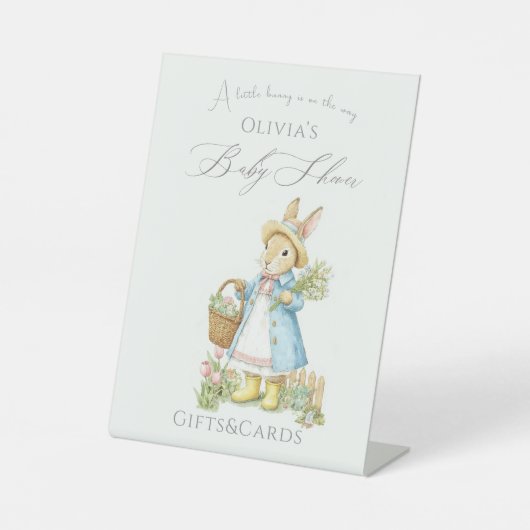 Peter Rabbit Garden Baby shower Gift&Kaart Reclamebord Met Voetstuk (Voorkant)