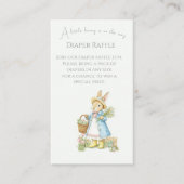 Peter Rabbit Garden Baby shower Luier Raffle Informatiekaartje (Voorkant)