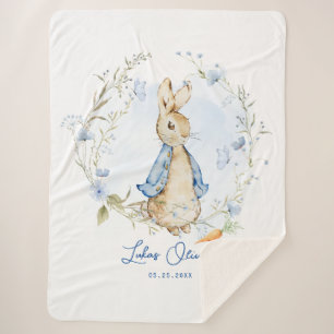 Peter Rabbit geïnspireerd ontwerp Sherpa Deken