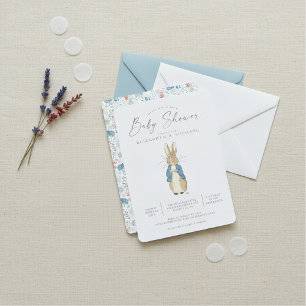 Peter Rabbit   Genderneutraal Baby shower Kaart