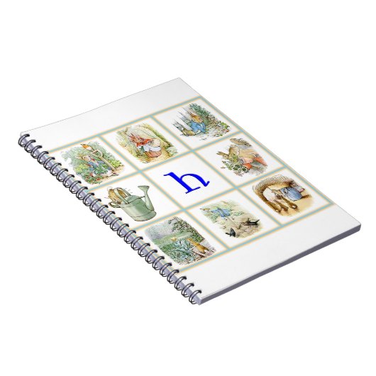 PETER RABBIT, gepersonaliseerd met letter H Notitieboek (Rechterzijde)