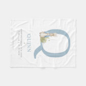 Peter Rabbit | Gepersonaliseerde brief Q Fleece Deken (Voorkant (Horizontaal))