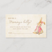 Peter Rabbit Girl Game Hoe groot is mama's buik Informatiekaartje (Voorkant)