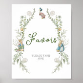 Peter Rabbit Greenery Wildflower Favorieten Poster (Voorkant)