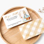 Peter Rabbit Herfst Baby Boy - Luier Raffle Kaart