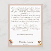 Peter rabbit herfst baby shower dank u kaart (Achterkant)