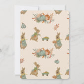 Peter Rabbit herfst Kinderverjaardagsuitnodiging Kaart (Achterkant)