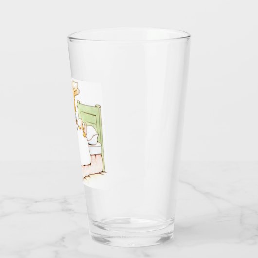Peter Rabbit in Bed (Fed by his Moeder) Glas (Links)