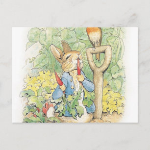 Peter Rabbit in the Garden - Beatrix Potter Briefkaart