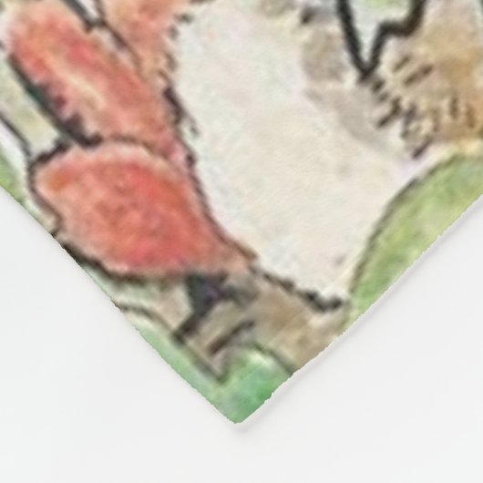 Peter Rabbit in the Garden - Beatrix Potter Fleece Deken (Hoek)