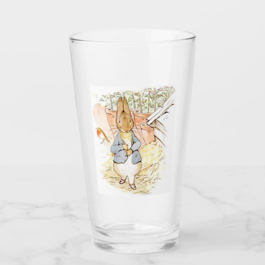 Peter Rabbit in the Garden (door Beatrix Potter) Glas (Voorkant)