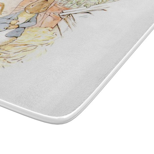 Peter Rabbit in the Garden (door Beatrix Potter) Snijplank (Hoek)