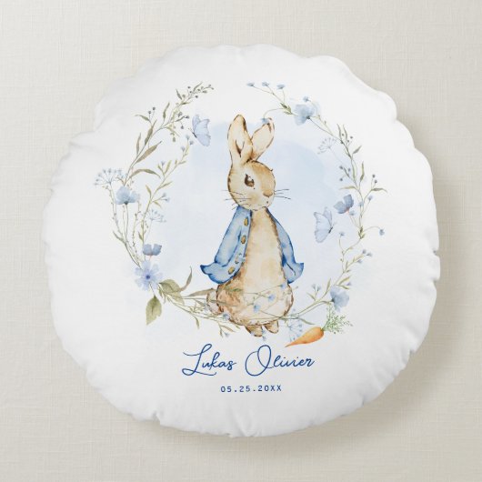 Peter Rabbit Inspiré Design Coussin rond (Devant)