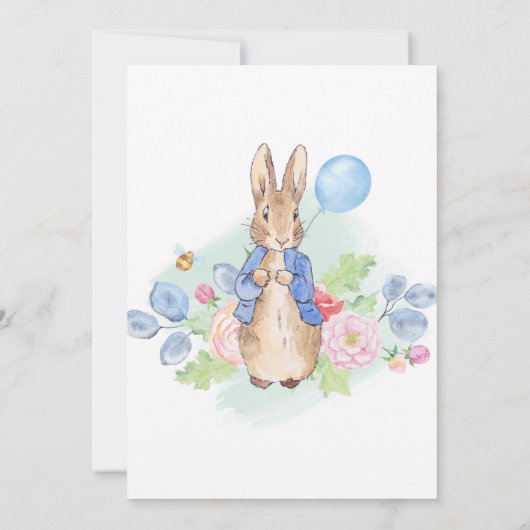Peter Rabbit Invitation Anniversaire Bunny 1er Inv (Dos)
