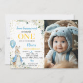 Peter Rabbit Invitation photo Anniversaire (Devant)