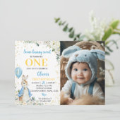 Peter Rabbit Invitation photo Anniversaire (Debout devant)