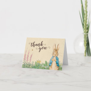 Peter Rabbit   Jongen Baby shower Dank je wel Bedankkaart