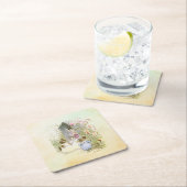 Peter Rabbit (katten) Vierkante Kartonnen Onderzetter (Insitu)