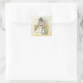 Peter Rabbit (katten) Vierkante Sticker (Tas)
