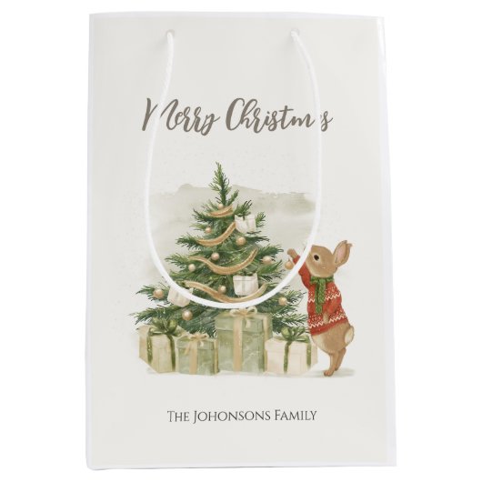 Peter Rabbit kerstboom Medium Cadeauzakje (Voorkant)