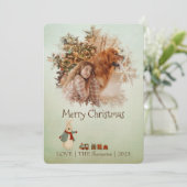 Peter Rabbit-kerstkaart Feestdagenkaart (Staand voorkant)