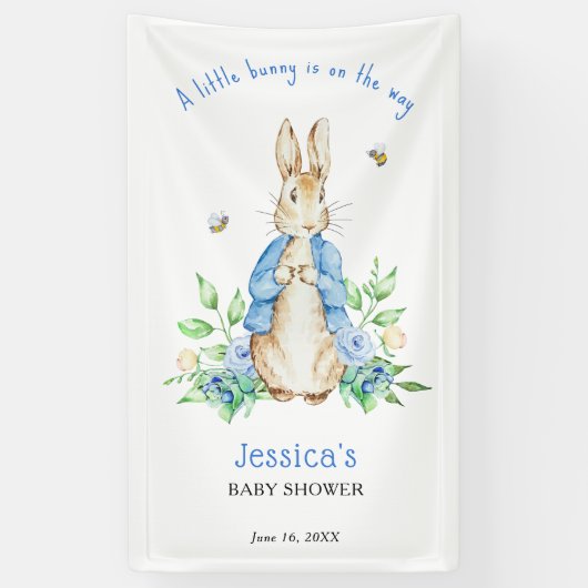Peter Rabbit Little Bunny Baby shower Spandoek (Verticaal)