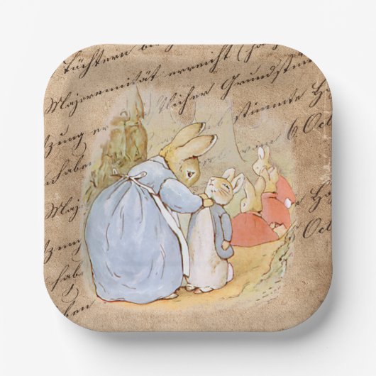 Peter Rabbit (mam) Papieren Borden Papieren Bordje (Voorkant)