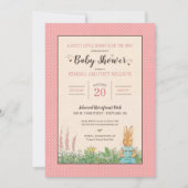 Peter Rabbit | MeisjesBaby shower Kaart (Voorkant)