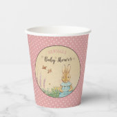 Peter Rabbit | MeisjesBaby shower Papieren Bekers (Voorkant)