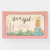 Peter Rabbit | MeisjesBaby shower Spandoek (Horizontaal)