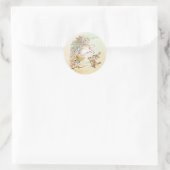 Peter Rabbit met vogels Ronde Sticker (Tas)