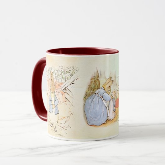 Peter Rabbit mixer Mug de café à deux tons (Devant gauche)
